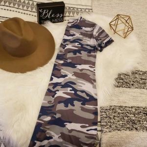Camo T shirt Dress